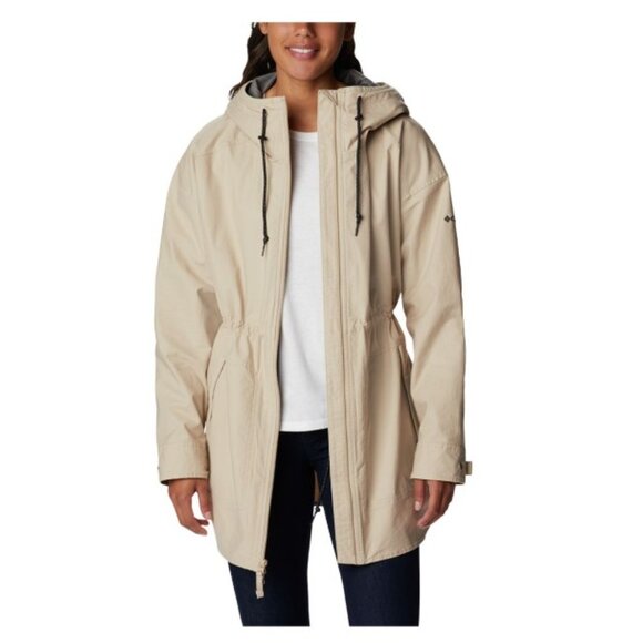 Women's Columbia Sage Lake Long Lined Jacket XS Extra Small Cream Beige Coat - Picture 8 of 8